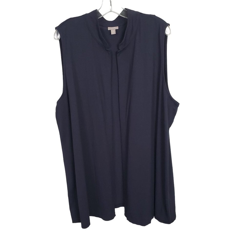 J Jill Size 2X Vest Jacket Duster Jersey Knit Flowing Layer Draped Open Front - Picture 1 of 7